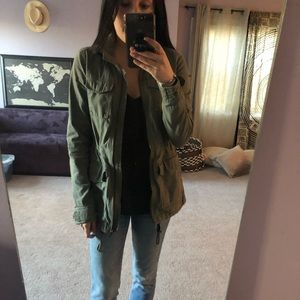 Army green military jacket